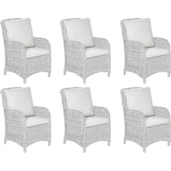 Kissenbezüge 6er Set für Gartensessel CASCAIS taupe