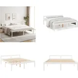 vidaXL Seniorenbett Weiß 180x200 cm Massivholz Kiefer - Seniorenbett - Seniorenbetten - Bett Senioren - Betten Senioren - Weiß