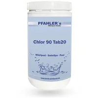 Chlortabletten 1 kg langsam löslich Chlor 90/20 Pool Whirlpool Chlor Tabletten, Chlortabletten zur Dauerchlorung für alle Wasserhärten