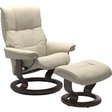 Stressless Stressless® Relaxsessel »Mayfair«, (Set, Relaxsessel mit Hocker), mit Hocker, mit Classic Base, Größe S, M & L, Gestell Wenge, beige