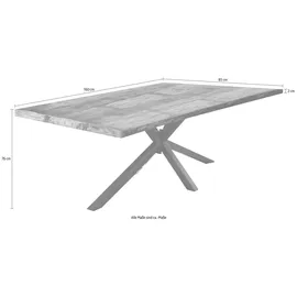 SIT Möbel SIT Esstisch »Tops&Tables«, mit Tischplatte aus Altholz mit Farbresten