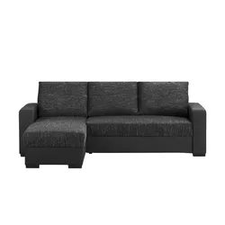 Ecksofa  Navarra , schwarz , Maße (cm): B: 237 H: 83 T: 156