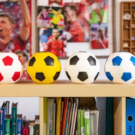 HMF 4790-01 Spardose Fußball Lederoptik 15 cm Durchmesser, Grün Weiß