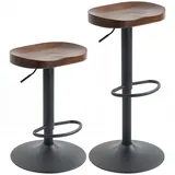 Homcom Barhocker 41,5 x 41,5 x 61-82 cm Braun