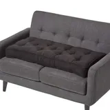 Homescapes Sitzauflage, Sofa mit Veloursbezug - Dickes Sitzkissen schwarz -
