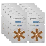 10x Varta Power One P312 PR41 Hörgerätebatterien 6er Blister - Braun