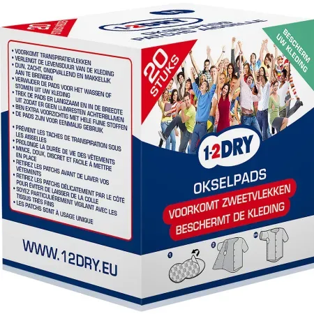 1-2dry Achsel-Pads Größe Medium 20 Stück