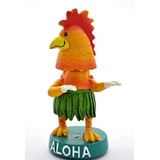 DIXIE STORE Wackelfigur Auto Lustig Hawaii Deko Auto - 11cm Wackelfigur Auto Gadget - Wackeldackel fürs Auto Deko Innen - Autos Spielzeug - Auto Innenraum Zubehör Innenraum Deko - Chicken