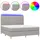 vidaXL Boxspringbett 180 x 200 cm Hellgrau
