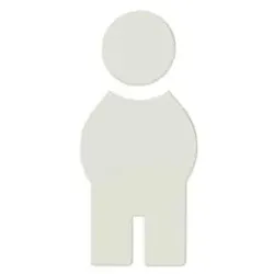 HEWI Symbol Mann Serie 801 8019101099 selbstklebend reinweiss