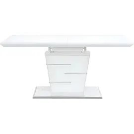 vente-unique Vente-unique-Esstisch ausziehbar - 6 bis 8 Personen - MDF - Weiß