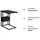 Woltu Beistelltisch Schwarz Spanplatte 55 x 36 x 59,5 cm