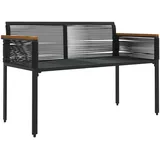 vidaXL Gartenbank 117 x 54 x 74,5 cm Schwarz/Türkis
