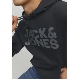 JACK & JONES Corp Logo Kapuzenpullover Black / Print Large Print / W Black M