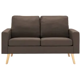vidaXL 2-Sitzer-Sofa Braun Stoff