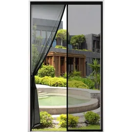luxuskollektion Fliegengitter Tür Magnet 90 x 190 cm Schwarz