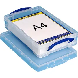 Really Useful Box Aufbewahrungsbox 39,5 x 25,5 x 8,8 cm 3-tlg. transparent