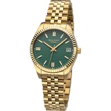 REGENT BA-878 Damenuhr Quarz Goldfarben/Grün - Grün
