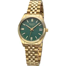 REGENT BA-878 Damenuhr Quarz Goldfarben/Grün - Grün