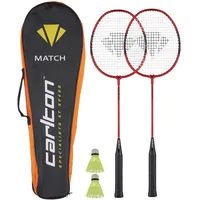 Dunlop Carlton Match 2 Spieler (2 Schläger, 2 Bälle + Tasche), Red/Black