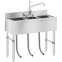 Royal Catering Spültisch - 3 Becken - 100 x