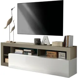 Lowboard INOSIGN "Hamburg", grau (weiß, taupe), B:184cm H:58cm T:35cm, Sideboards, Breite 184 cm