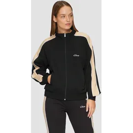 s.Oliver Sweatjacke mit Seitenstreifen - schwarz - 32/34