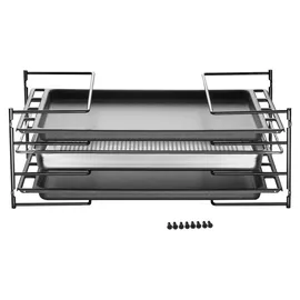 SOTech Backblechhalter für 4 Backbleche 364 x 140 x 182 mm Schwarz Chrom