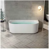 Belvit Rondo Halbfreistehende Badewanne 170 x 80 cm (MPNR)