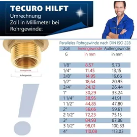tecuro S-Anschluss versetzt um 40 mm, für Wandarmaturen, 2-er Set