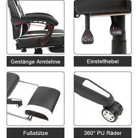 MuCoLa Gamingstuhl Drehstuhl Grau PC