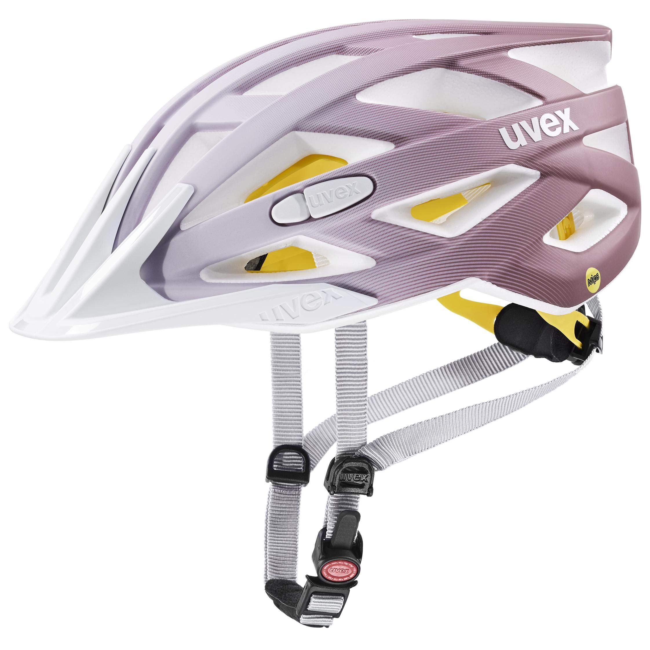 uvex i-vo cc MIPS - leichter Allround-Helm für Damen und Herren - MIPS-Sysytem - erweiterbar mit LED-Licht - white - rosé matt - 52-57 cm