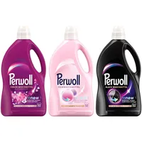 PERWOLL Flüssig-Set 3x 52 Waschladungen (156WL) 1x Black & 1x Color Blütenrausch & 1x Für Wolle & Feines, Feinwaschmittel-Set reinigt sanft, mit Dreifach-Renew-Technologie