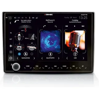 Zenec Z-E3776 9 Zoll Naviceiver mit Touchscreen, Wireless Android Auto/Apple CarPlay, DAB+, USB