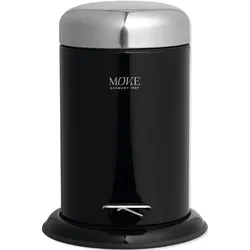 Möve Treteimer Push Ø22x29,5cm , Metall black Schwarz 