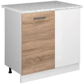 Vicco Eckunterschrank R-Line 86 x 46 x 81,5 cm Weiß