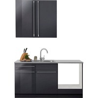 wiho Küchen Küchenzeile »Chicago«, wahlweise mit E-Geräten, Breite 160 cm grau