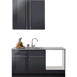 wiho Küchen Küchenzeile »Chicago«, wahlweise mit E-Geräten, Breite 160 cm grau