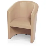 Moebel-Eins Sessel ABIZA Cocktailsessel, Material Kunstleder, ABIZA Cocktailsessel, Material Kunstleder beige