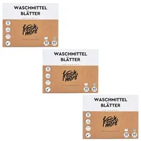 Fresh & More Waschmittel-Blätter Vollwaschmittel In Blattform Frühlingsfrische (3er Pack) 90 Blatt