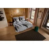 PURE luxury collection Wendebettwäsche »Ross leaves« 2 Stk., tlg. Mikrofaser, 135x200, Pflegeleicht, Reißverschluss, Wendeoptik, grau 53835342-0 Hellgrau 1 Stk.,