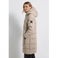 STREET ONE Damen 2005318 Lange Steppjacke, Smooth Champagne, 44