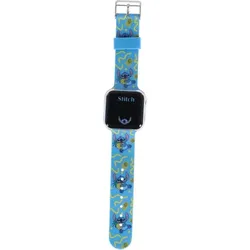 Accutime LED-Kinderuhr Lilo & Stitch (blau), Stitch Digitaluhr mit LED-Anzeige