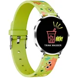 XCOAST Lino-Time BT 37 mm Edelstahlgehäuse grün Sportarmband silber onesize
