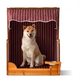 Relaxdays Hundestrandkorb 95 x 75 x 65 cm dunkelrot