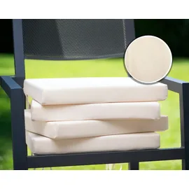 sunnypillow Sitzauflage 40 x 40 x 5 cm cremefarben 4-tlg.