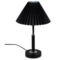 Formano Nachttischlampe LED Lichtband schwarz silber Kunststoff Lampenschirm 24x40
