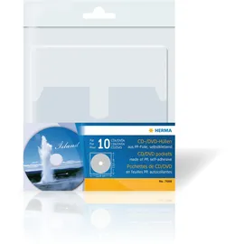 HERMA CD/DVD-Hülle selbstklebend 10er-Pack transperant