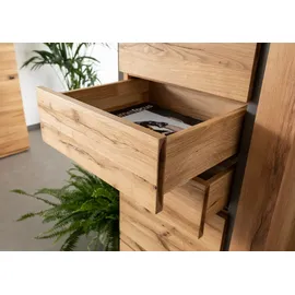 Massivmoebel24 Highboard 53 x 142 x 45 cm Wildeiche / Zerreiche geölt / Beige
