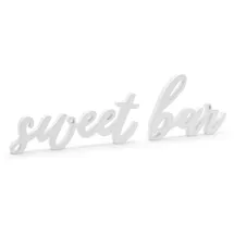 OEM Holzschild Sweet bar weiß 37 X 10 Cm